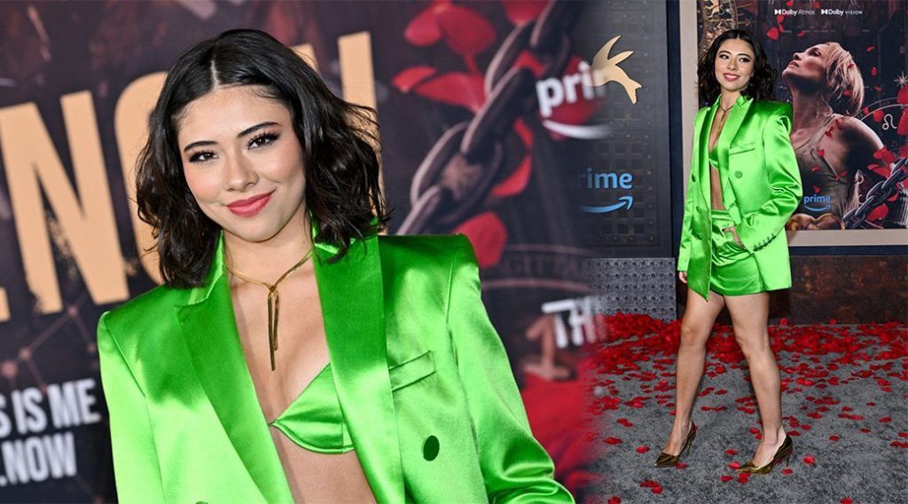 Xochitl Gomez in Green Sexy Outfit