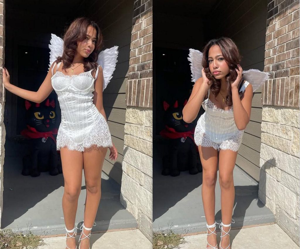 Sophia Tanjali Halloween Pics Dressed as Angel